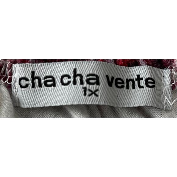 CHA CHA VENTE ASYMMETRICAL OVERLAY BLOUSE WITH TANK, WOMENS, 1X-Multicolors - Picture 10 of 12